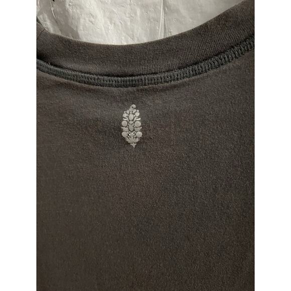Free People Movement Gray Cropped Muscle Tee Sz Xs - Picture 3 of 8